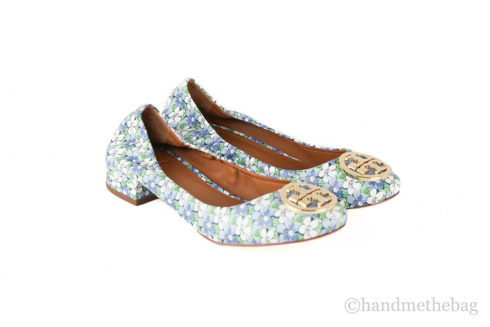 Tory Burch (80286) Benton 2 Terrace Ditsy Nappa Leather Scrunch Back Heel Shoes