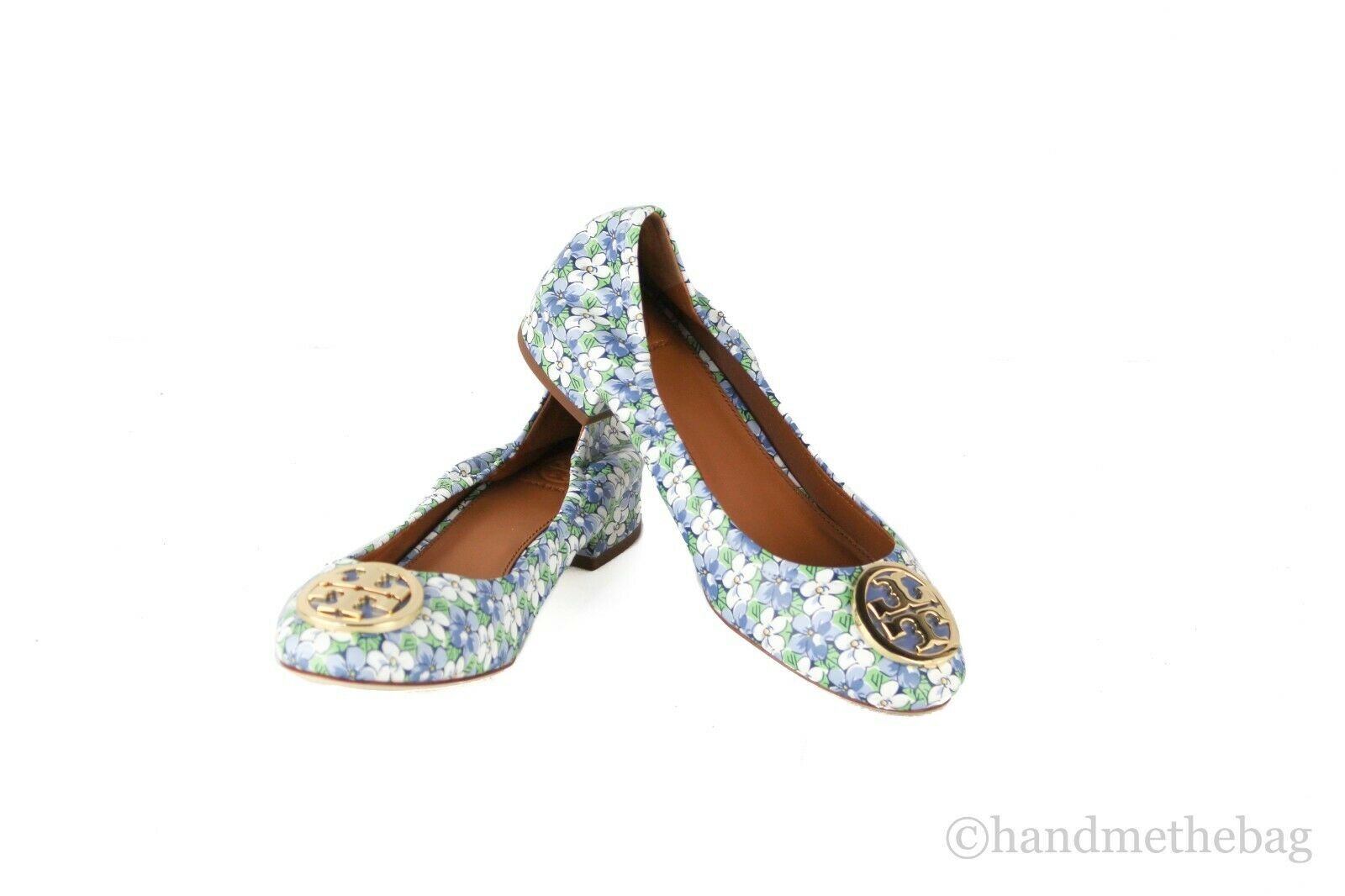 Tory Burch (80286) Benton 2 Terrace Ditsy Nappa Leather Scrunch Back Heel Shoes