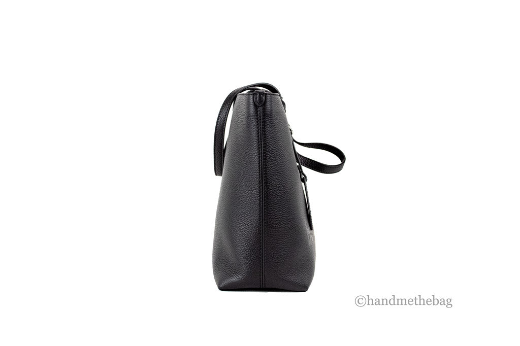 burberry ardwell black tote side on white background