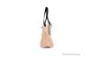 burberry rose beige nylon tote side on white background