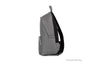 burberry abbeydale charcoal grey backpack side on white background