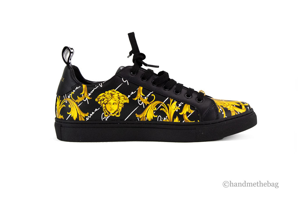 versace low top sneakers other side on white background