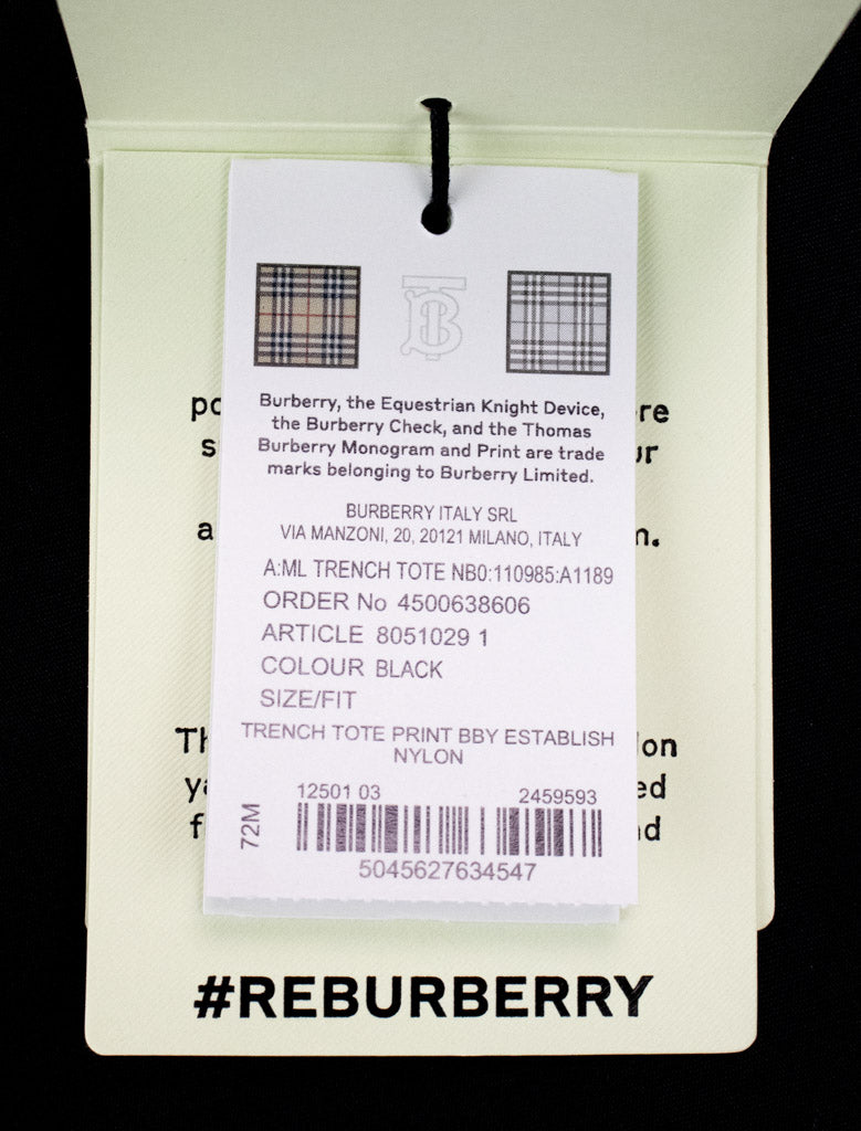 Burberry Monogram Econyl® Jacquard Hooded Parka In Black Ip Pattern