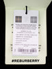 burberry trench black econyl tote tag on white background