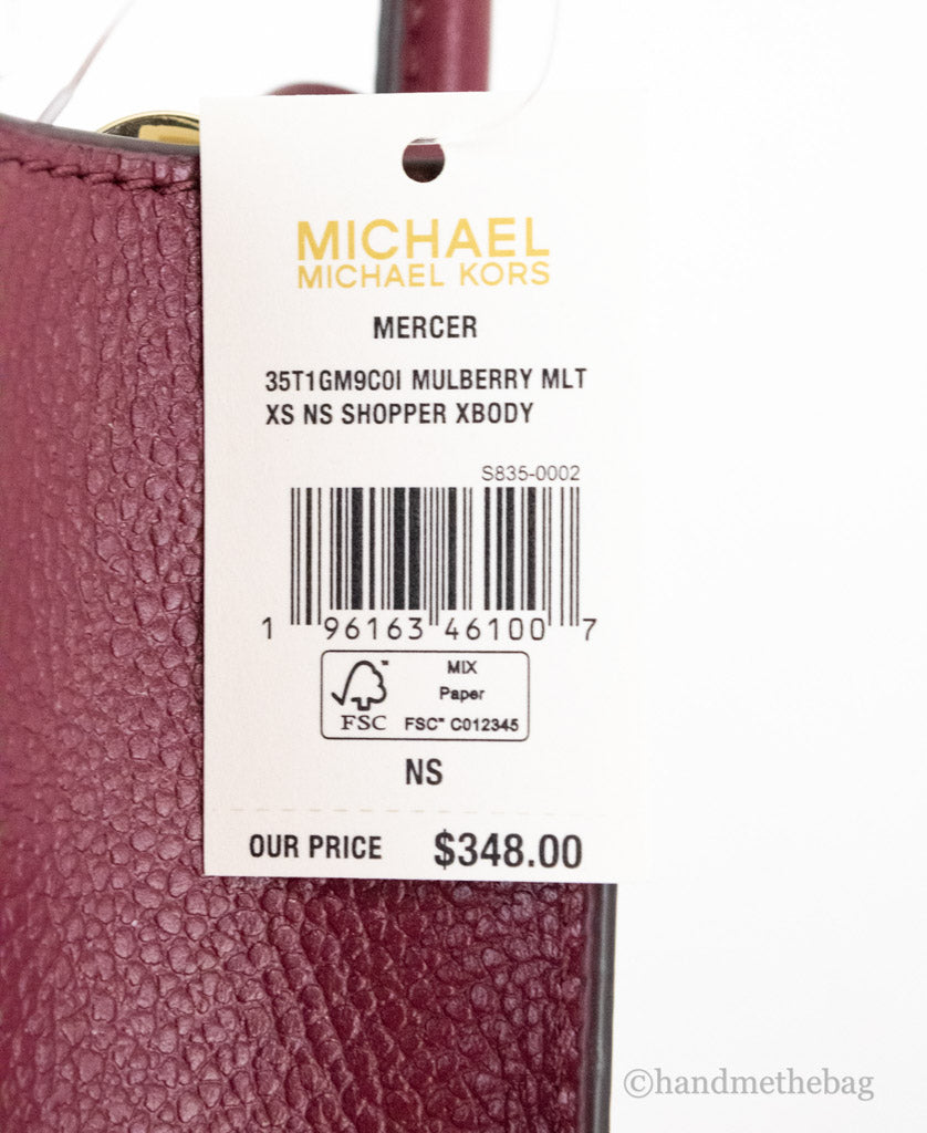 Michael Kors Mercer Signature XS NS Shopper Crossbody Brown