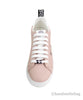 gianni versace powder blush sneakers top on white background