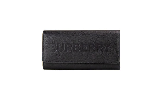 burberry porter black clutch wallet on white background