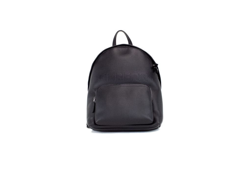 burberry abbeydale black backpack on white background