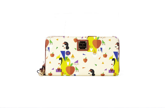 dooney and bourke snow white 85th anniversary wallet on white background